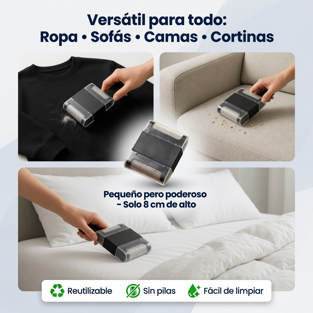 Mini Rodillo 2 en 1 Quitapelusa y Pelos de Mascota