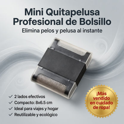 Mini Rodillo 2 en 1 Quitapelusa y Pelos de Mascota